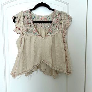 Free People Embroidered top